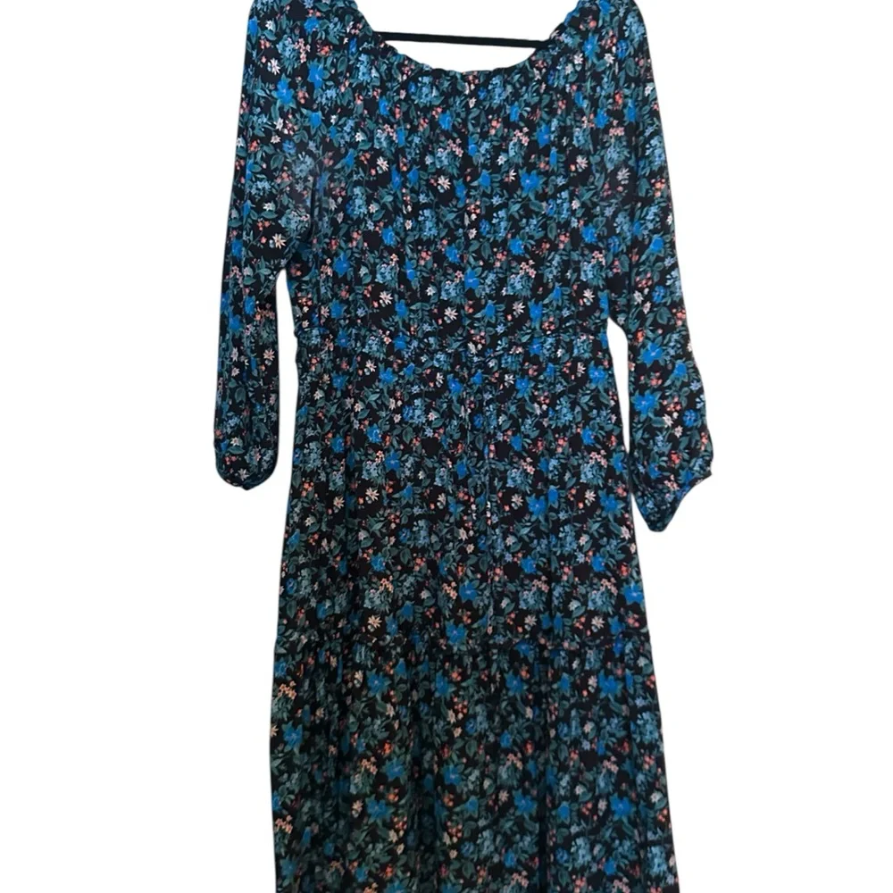 Club Monaco Blue Tie Front Sundress with Cowl Neck Final Sale - Picture 2 of 16